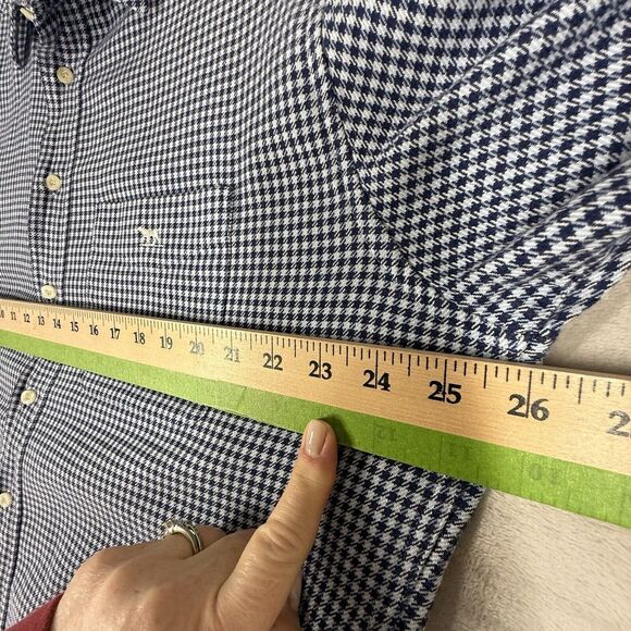 Rodd & Gunn Button Up Shirt Mens XL Blue White Houndstooth Sports Fit 100% Cotto - Picture 7 of 10